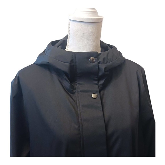 Athleta Sutro Jacket Women's Black Size XL Hooded Full Zip Raincoat Lightweight - Picture 6 of 13